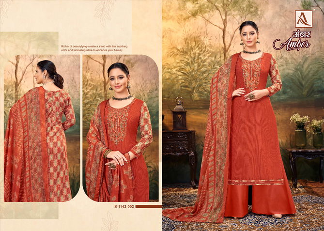 Alok Amber Fancy Embroidered Wholesale Dress Material Catalog